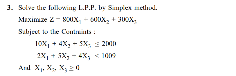 Simplex method solved sums 
