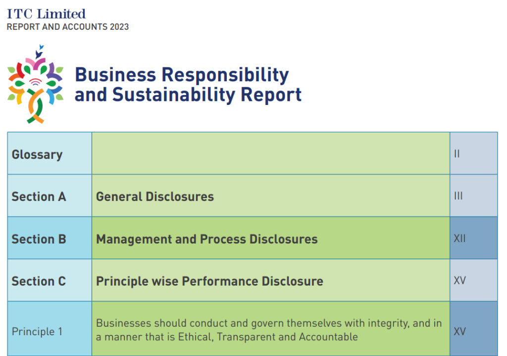 ITC Business Responsibility and Sustainability Report